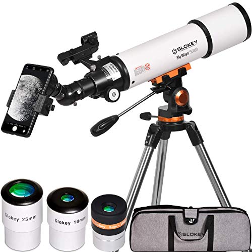 Telescopio Astronómico Profesional para Adultos Principiantes - Portátil y Potente 20x-250x, Fácil de Montar y Usar - Ideal para Observar la Luna, Planetas, Galaxias y más - Incluye Manual en Español