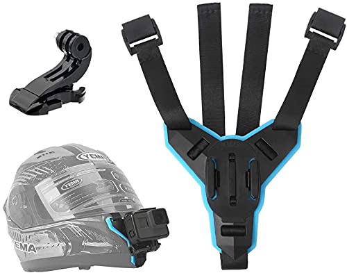 TELESIN Soporte frontal para casco de motocicleta para GoPro Hero 2018/6/5/4/3, sesión, SJCAM, AKASO, Campark, Polaroid, Osmo Action, YI Action - Montaje de casco curvado