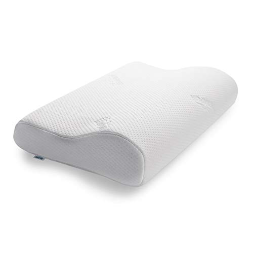 TEMPUR Almohada Cervical Original, Material viscoelástico, termosensible y de recuperación Lenta, Blanco, M (50 x 31 x 10/7 cm)