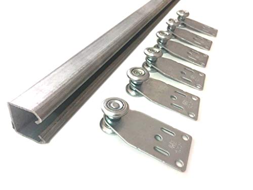 TENDAGGIMANIA ® Guía monorial en Hierro galvanizado MR3 - Superficie de Deslizamiento para Lonas de PVC, toldos pérgolas (400 CM)