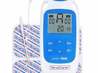 TensCare Perfect Tens – Electroestimulador para Alivio del dolor. 2 Canales con 4 electrodos, con programas Clínicamente Comprobados para aliviar el dolor de espalda, Artritis y Lumbalgia