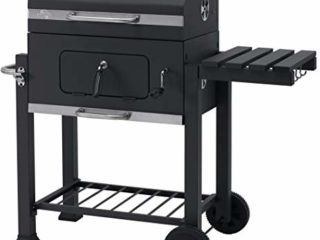 Tepro Toronto Click - Barbacoa de carbón/parrilla carro esmaltada, antracita/acero inoxidable