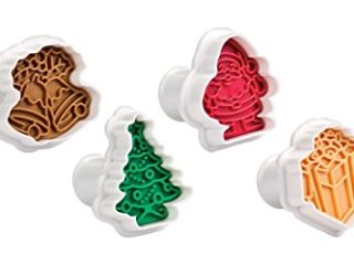 Tescoma Cortapastas con Sello Delicia, 4 PZS Navidad, Colores Variados, 23 x 14.5 x 5.9 cm
