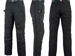 Texpeed Cubre pantalón moto verano/invierno - Sobre pantalones con cremalleras a lo largo de toda la pierna - Impermeables - Negro XL Cintura/Pequeño Pierna