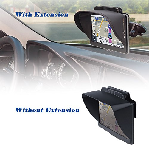 TFY Visera Parasol Navegador GPS más Extensión Pieza Visera Flexible para Garmin nüvi Portable GPS y Otros GPS (7 Pulgadas)