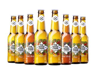 The Good Cider Mixta - Sidra de manzana, manzana 0%, pera y frutos del bosque, Sidra Natural de Sabores – Caja 12 botellas x 33 cl