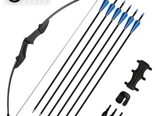 The7boX 30/40LBS Juego de Tiro con Arco de Arcos recurvos, CS Protector de Arco recurvo Protector de Brazo Juego de Protector de Dedos Protector de Brazo y lengüeta de Dedo