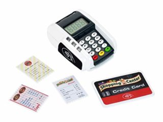 Theo Klein 9333 Cajero de pago con luz y sonido | Accesorios para cajas registradoras de juguete | Con función de pagos sin contacto | Para niños a partir de 3 años