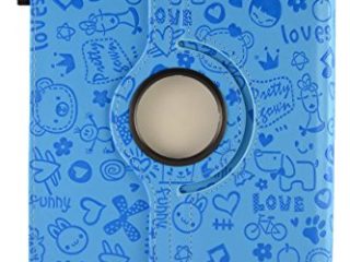 Theoutlettablet® Funda de diseño Original Azul de Dibujos y función Giratoria para Tablet Woxter QX 103 / SX 100 / SX 110 / SX 200 / SX 220 / Zen 10 10.1"