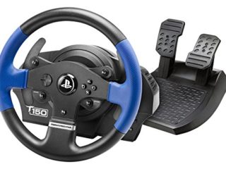 Thrustmaster T150 volante de carreras ergonómico con un juego de 2 pedales - Compatible con PS4 y PC - Funciona con juegos de PS5