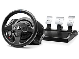 Thrustmaster T300RS GT,Volante y 3 Pedales,PS4 y PC,REALSIMULATOR Force Feedback,Motor Brushless,Sistema de Correa Doble,Tecnología Magnética,Volante Intercambiable,funciona con juegos de PS5