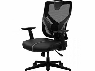 ThunderX3 YAMA1, Silla Gaming Ergonómica Negra, Ultraconfortable, Soporte Lumbar