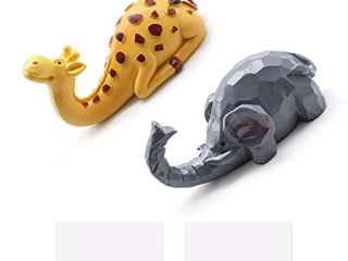TIANLIN 2 Piezas Ganchos Adhesivos de Animales de Dibujos Animados, Gancho de Dibujos Animados para Niños, Lindo Gancho para Animales, Adecuados para Sala de Estar, Cocina, Baño