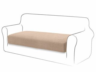 TIANSHU Funda de cojín de Alta Elasticidad Funda de cojín para sofá Funda de Funda Protectora para Muebles Funda de Asiento para sofá Fundas de cojín de 2 Plaza para Silla (2 Plaza, Arena)