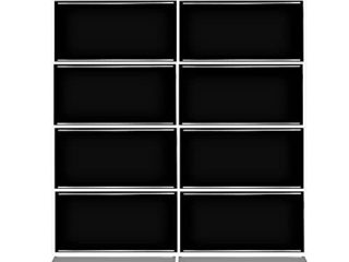 Tic Tac Tiles 30 cm x 30 cm 5 Láminas, 3D Azulejos Adhesivo Metro Azulejos de la pared para Cocina y Baño - Negro ladrillo azulejos mosaico (Recta Negro)
