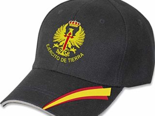 Tiendas LGP- Barbaric- Gorra Bordada Ejercito de Tierra, Talla única. con Presilla de adaptación, Color Negro