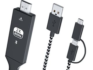 Tihokile Cable Micro USB a HDMI 1080P MHL HDMI Cable USB C a HDMI, Cable Adaptador Tres en uno para Tableta de Teléfono a Monitor de Proyector de TV Compatible con Huawei/Samsung Galaxy Note/Sony/LG
