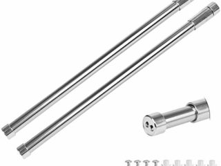 TIMESETL 2 Barra Extensible de Armario Acero Inoxidable, Sin taladrar Tubo Extensible Capacidad de Carga de 20 kg, Longitud Ajustable 55-103cm
