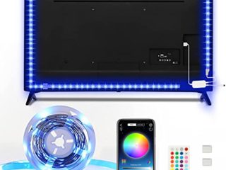 Tira LED TV 5m, Enteenly Luces LED Habitación, Retroiluminación de TV RGB 5050 LED USB con Aplicación y Control Remoto para TV de 55-75 Pulgadas , Cine en Casa, Cocina, Dormitorio, Sala de Estar