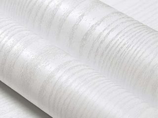 TJLMCORP - Papel pintado con textura de madera de grano blanco mate, película de vinilo, papel pintado autoadhesivo, forro para estantes, forro para cajones (40 cm x 300 cm, 15,7"x 118"(Blanco)