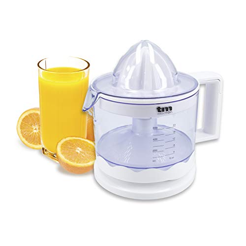 TM Electron TMPEX002 - Exprimidor de cítricos eléctrico para zumo con regulador de pulpa y fácil limpieza, 30 W, color blanco