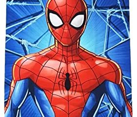 Toalla de Playa de Microfibra, 140 x 70 cm, Secado rápido, ultrasuave. (Spiderman Azul y Rojo)