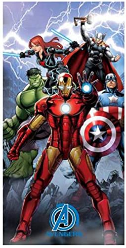 Toalla de Playa y Piscina de Microfibra 140 x 70 cm, Secado rápido, Ultra Suave (Avengers Hulk Thor)