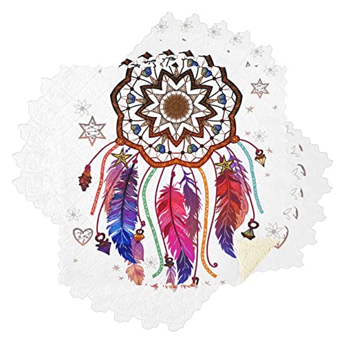 Toallas de Cocina para Platos, 11 ", Juego de 6 Capas Dobles, súper absorbentes, de Colores, atrapasueños Bohemio, Piedras Preciosas, Plumas, paños para Platos, Toallas, Trapos para Platos, Toallas d