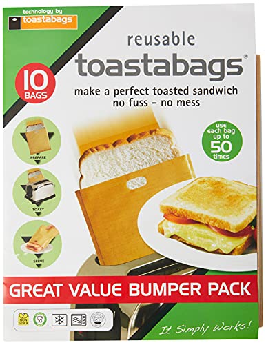 Toastabags 50 Uso Unidades, Color Dorado, 10 Unidades