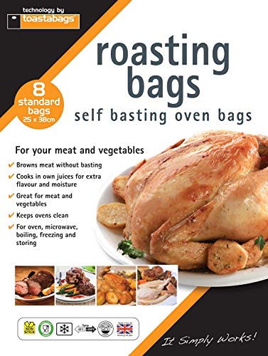 Toastabags estándar Roasting bolsas, transparente, 25 x 38 cm, paquete de 8-P, plástico, Transparente, 25 x 38 cm/ Pack of 8