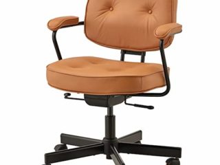 Tok Mark Traders ALEFJÄLL Silla de oficina Grann dorado-marrón, 64x64x95 cm, resistente y fácil de cuidar, sillas de oficina, sillas de escritorio, sillas, muebles, respetuoso con el medio ambiente.