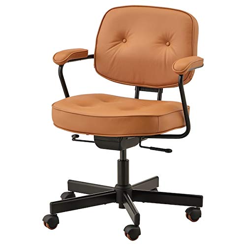 Tok Mark Traders ALEFJÄLL Silla de oficina Grann dorado-marrón, 64x64x95 cm, resistente y fácil de cuidar, sillas de oficina, sillas de escritorio, sillas, muebles, respetuoso con el medio ambiente.