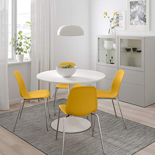 Tok Mark Traders DOCKSTA Mesa blanca, 75x103 cm, duradera y fácil de cuidar, hasta 4 asientos, mesas de comedor, mesas y escritorios, muebles respetuosos con el medio ambiente
