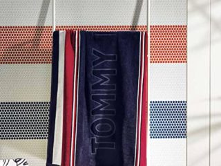Tommy Hilfiger - Toalla de playa o piscina 100 % rizo chenilla de puro algodón 90 x 170 cm - Cruiser