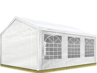 TOOLPORT Carpa para Fiestas 3x6 m en Blanco Lona PE Aprox. 180 g/m² Impermeable Carpa para el jardín con protección UV