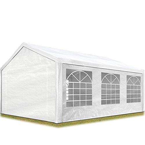 TOOLPORT Carpa para Fiestas 3x6 m en Blanco Lona PE Aprox. 180 g/m² Impermeable Carpa para el jardín con protección UV