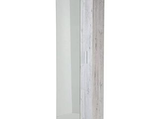 TOPKIT | Mueble Zapatero con Espejo Danubio 56AB | Medidas 171 x 54 x 24 cm | Armario Zapatero | Zapatero con Espejo | Blanco Mozart