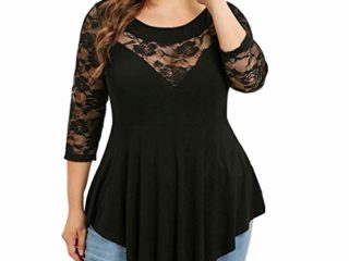 Tops Mujer Fiesta Elegante Manga Larga Blusa Lentejuela Mujer FAMILIZO Camisetas Mujer Verano Tops Mujer Primavera Camisetas Mujer Manga Larga Algodon Tallas Grandes Mujer Fiesta Blusas (4XL, Negro)