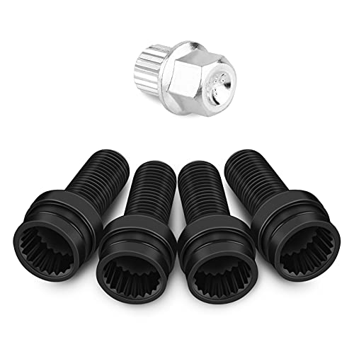 Tornillo de la Rueda de Bloqueo, Neumático Tornillo de la Rueda Tornillo Antirrobo Tuerca Tornillo 4Pcs M141.5MM Tornillos de Seguridad de la Rueda Tuercas Set