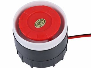 Tosuny DC 12V con conexión de Cable Mini Sirena de Sirena 120 dB Sistema de Alarma con Sonido de Sirena de Advertencia para Seguridad del hogar, Rojo