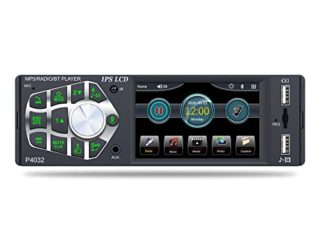 TOYOUSONIC Radio Coche 1 DIN 3.8 Pulgadas Autoradio Bluetooth Llamadas Manos Libres MP5 con FM/USB Dual/Tarjeta TF/AUX-IN/Control Remoto en el Volante
