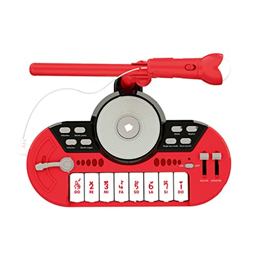 Toyvian 1 Set de Teclado Electrónico Micrófono Simulación Pequeña Música Xilófono Toy Musical Fabricante de Ruido de Tono Educativo para La Tienda Casera