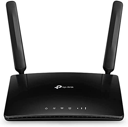 TP-Link TL-MR6400 - Router 4G LTE WiFi (Cat 4), velocidad hasta 300 Mpbs, MicroSim, puerto Ethernet LAN/WAN, antena desmontable, sin configuración, compatible con todos los operadores, Color Negro