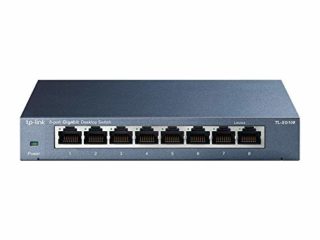 TP-Link TL-SG108 V3.0, Switch de Escritorio Red (10/100/1000 Mbps, Carcasa de Acero, IEEE 802.3 X, Auto-MDI/MDIX, Plug and Play, Ahorro de Energía, Puertos RJ45), 8 Puertos Gigabit, Color negro