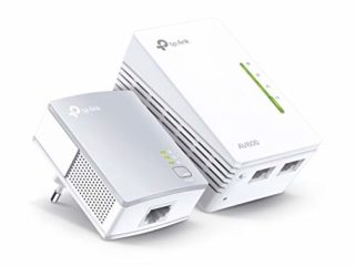 TP-Link TL-WPA4220 KIT - 2 Adaptadores de Comunicación por Línea Eléctrica (WiFi AV 600 Mbps, Extensor, Repetidores de Red, Amplificador y Cobertura Internet, 3 Puertos, Cable Ethernet), Color Blanco