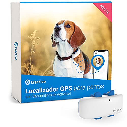 Tractive GPS DOG 4. Conoce siempre la ubicación de tu perro. Manténlo en forma con el Seguimiento de Actividad. Distancia ilimitada. (Blanco)