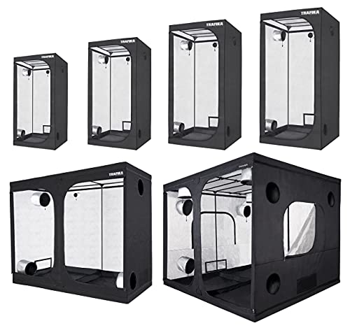 TRAFIKA Armario Cultivo Interior 240x240x200cm / Grow Tent/Grow Box/Armario Cultivo Indoor/Armario Grow Hidropónico/Reflectividad Mylar Premium 97%