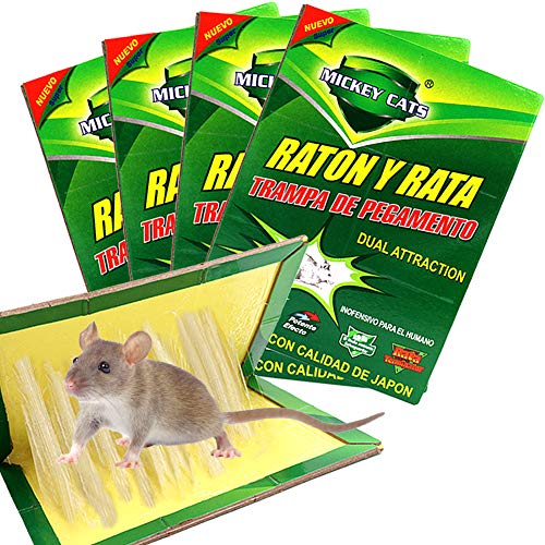 Trampa de ratón profesional de Zoore, adhesivo de ratón fácil de usar, paquete de 4