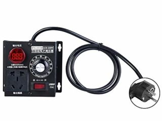 Transformador del Convertidor Voltaje, SCR Regulador Convertidor Potencia Transformador de Voltaje Motor Regulador de Velocidad del Ventilador del Motor Dimmer, CA 220V 4000W Convertidor (EU Plug)
