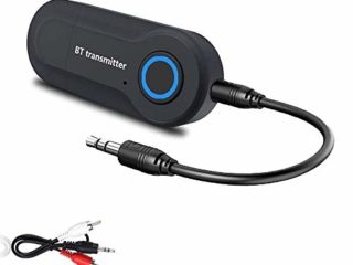 Transmisor Bluetooth 5.0, Adaptador Bluetooth inalámbrico portátil, Sistema de Audio estéreo de Baja latencia de 3,5 mm, transmisor Bluetooth para TV, PC, automóvil, Sistema estéreo doméstico